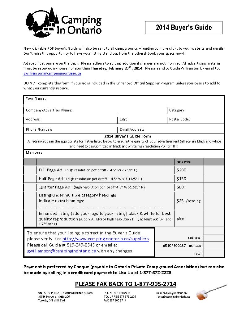 buyer s order form